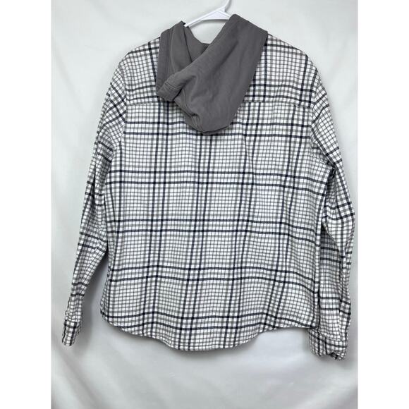 Original Use Mens Large White/Gray Button Front Long Sleeve Skater Y2K Hoodie - Picture 6 of 7